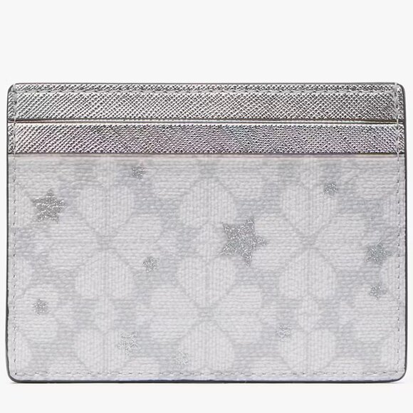 NWT Kate Spade Spade Flower Star Toss Small Slim Card Holder - Picture 3 of 3